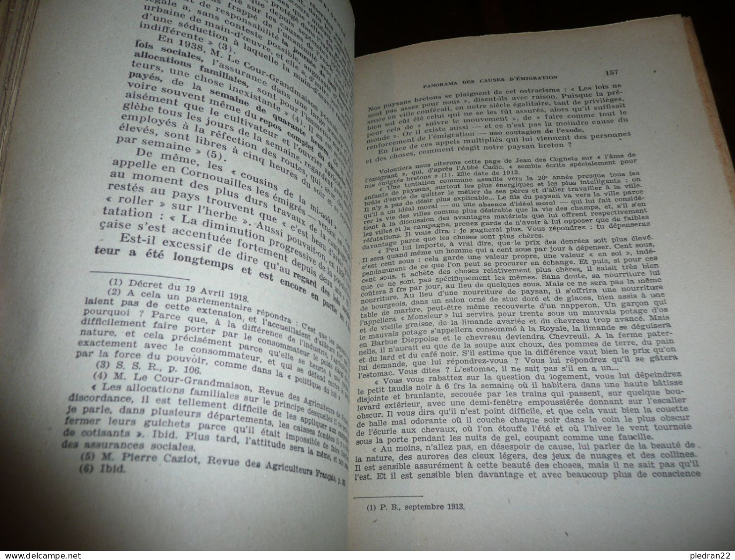 BRETAGNE AGRICULTURE EXODE RURAL ABBE ELIE GAUTIER UN SIECLE D'INDIGENCE POURQUOI LES BRETONS S'EN VONT...1950 - Sociologia