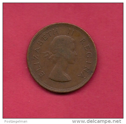 SOUTH AFRICA, 1955, Circulated Coin XF, 1 Pence, QE II, KM 46, C1435 - South Africa