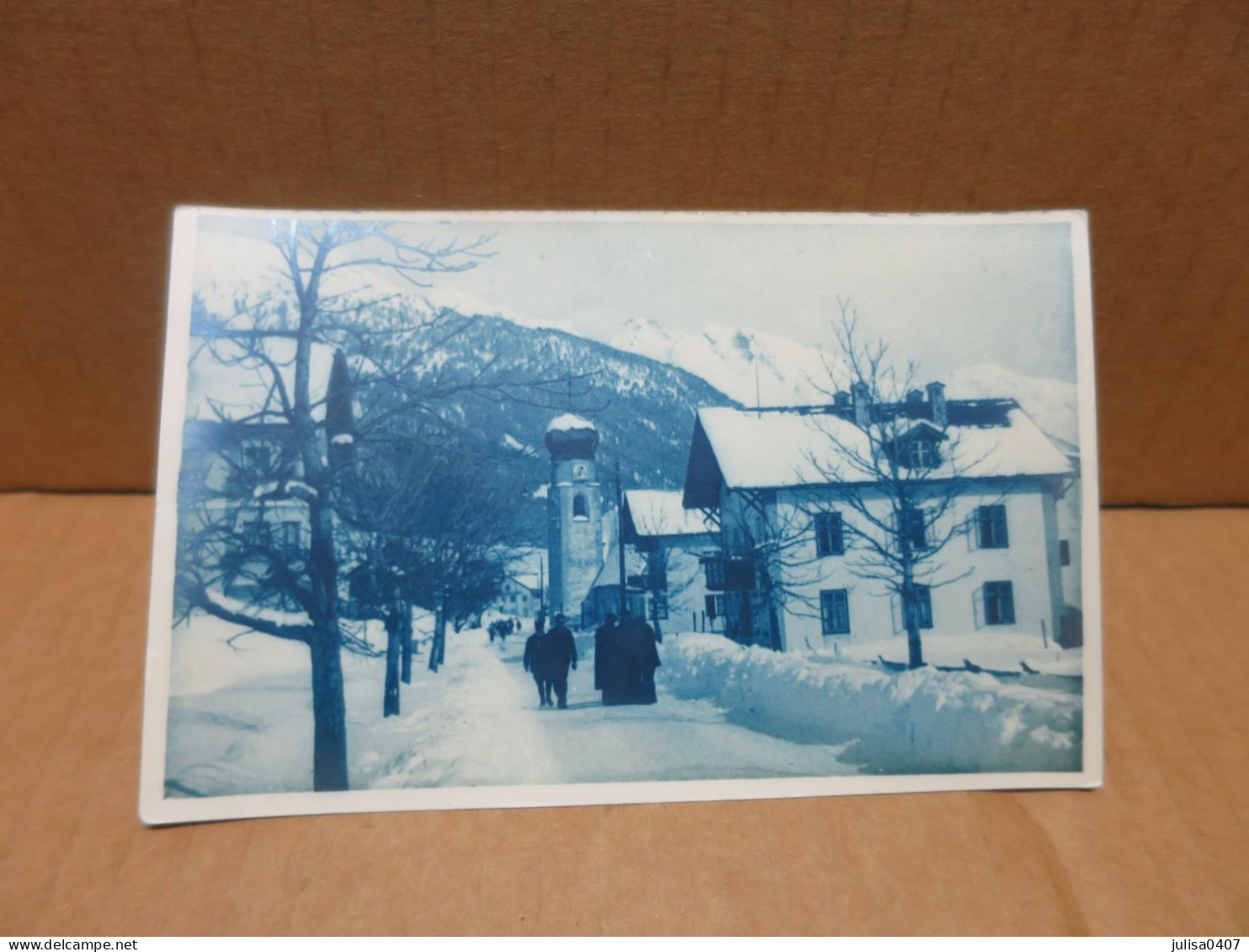 ST ANTON AM ALBERG ? (Autriche) Carte Photo Rue église Animation - St. Anton Am Arlberg