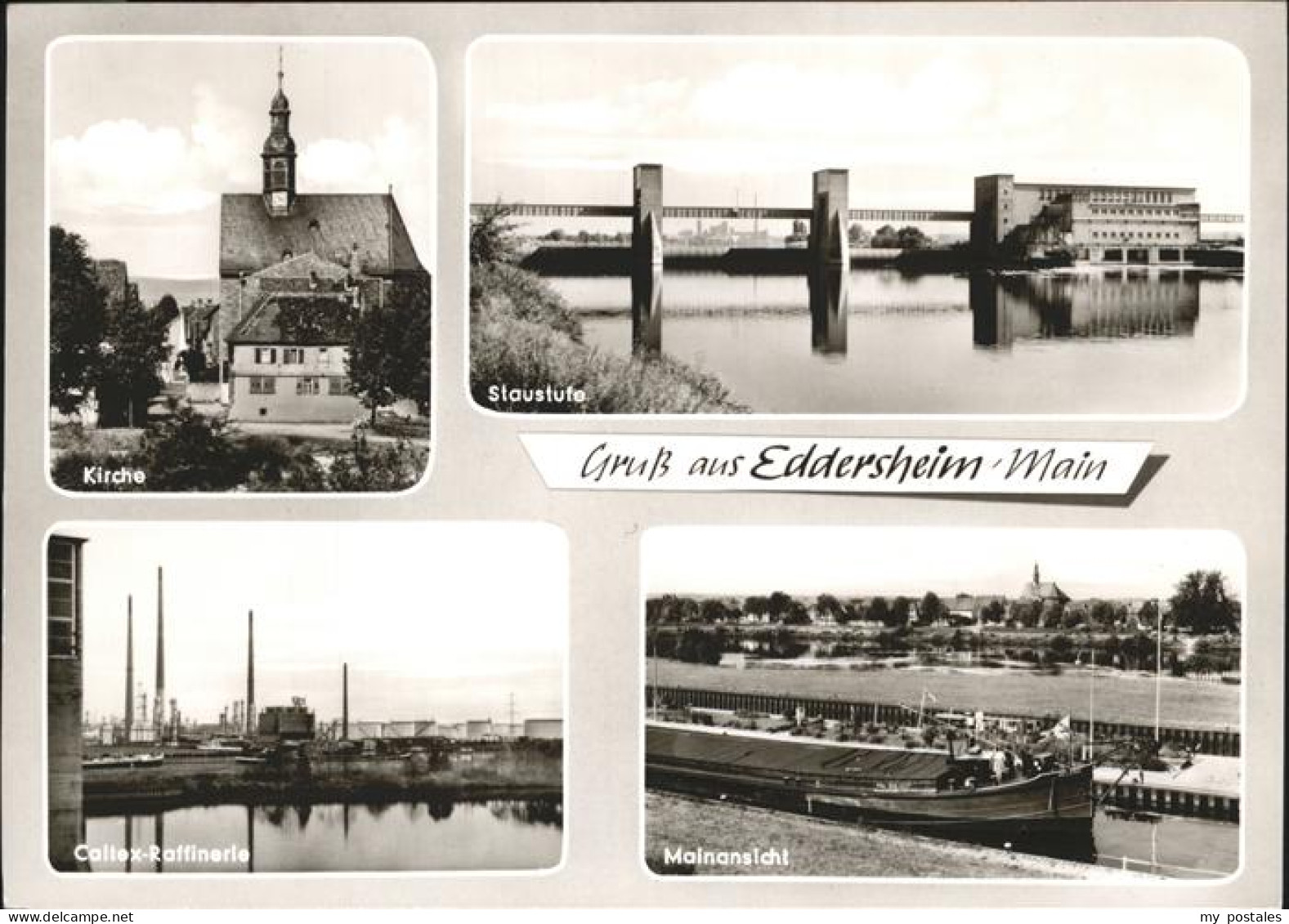 41273476 Eddersheim Kirche Schule Staustufe Eddersheim - Hattersheim