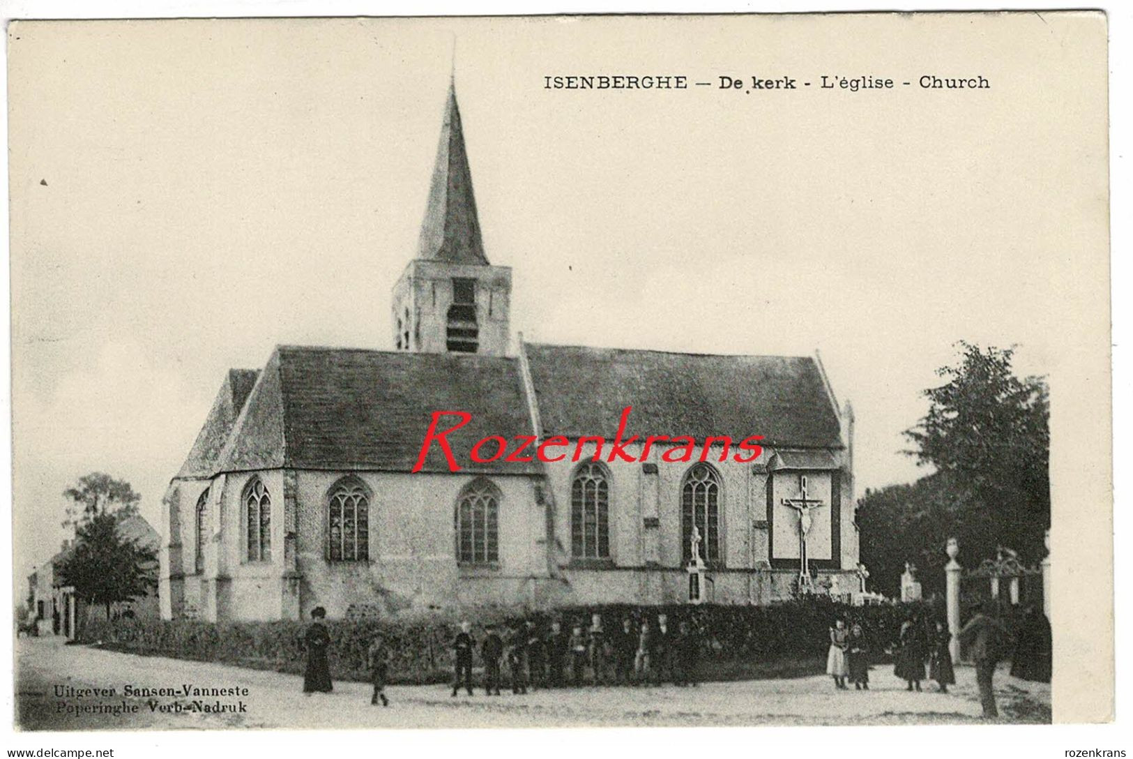 Isenberghe Izenberge De Kerk Geanimeerd Alveringem Bachten De Kupe - Alveringem