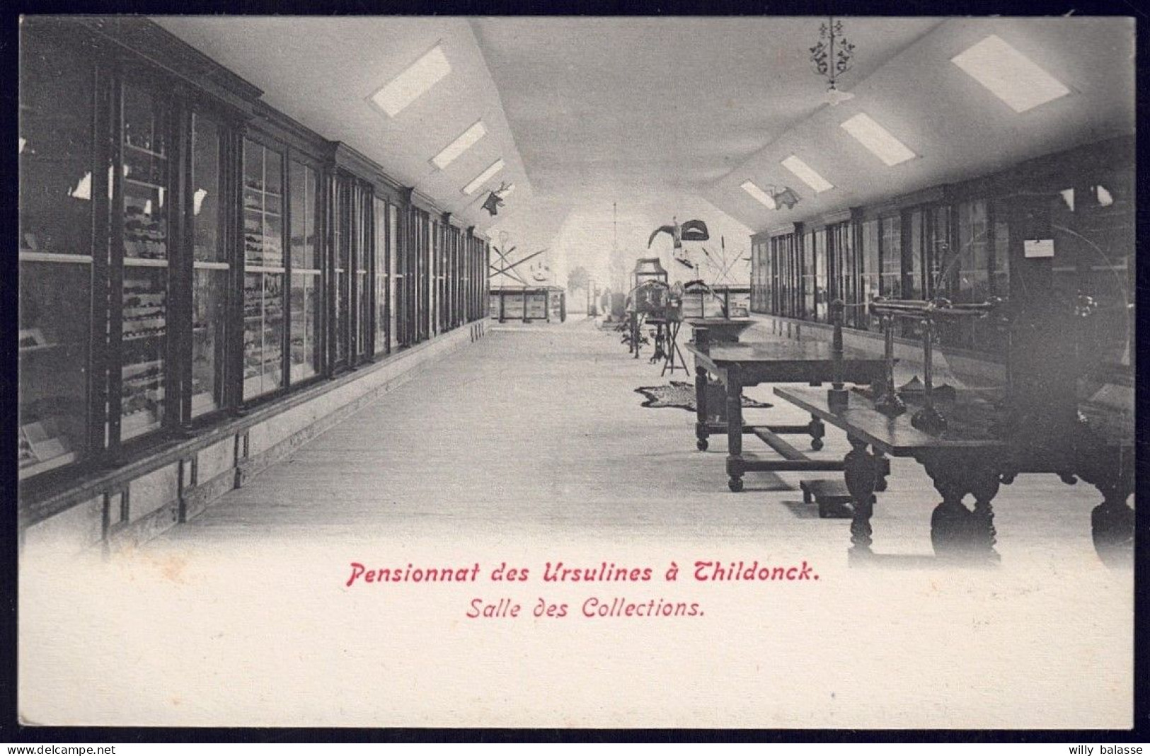 +++ CPA - THILDONCK - Pensionnat Des Ursulines - Salle Des Collections  // - Haacht