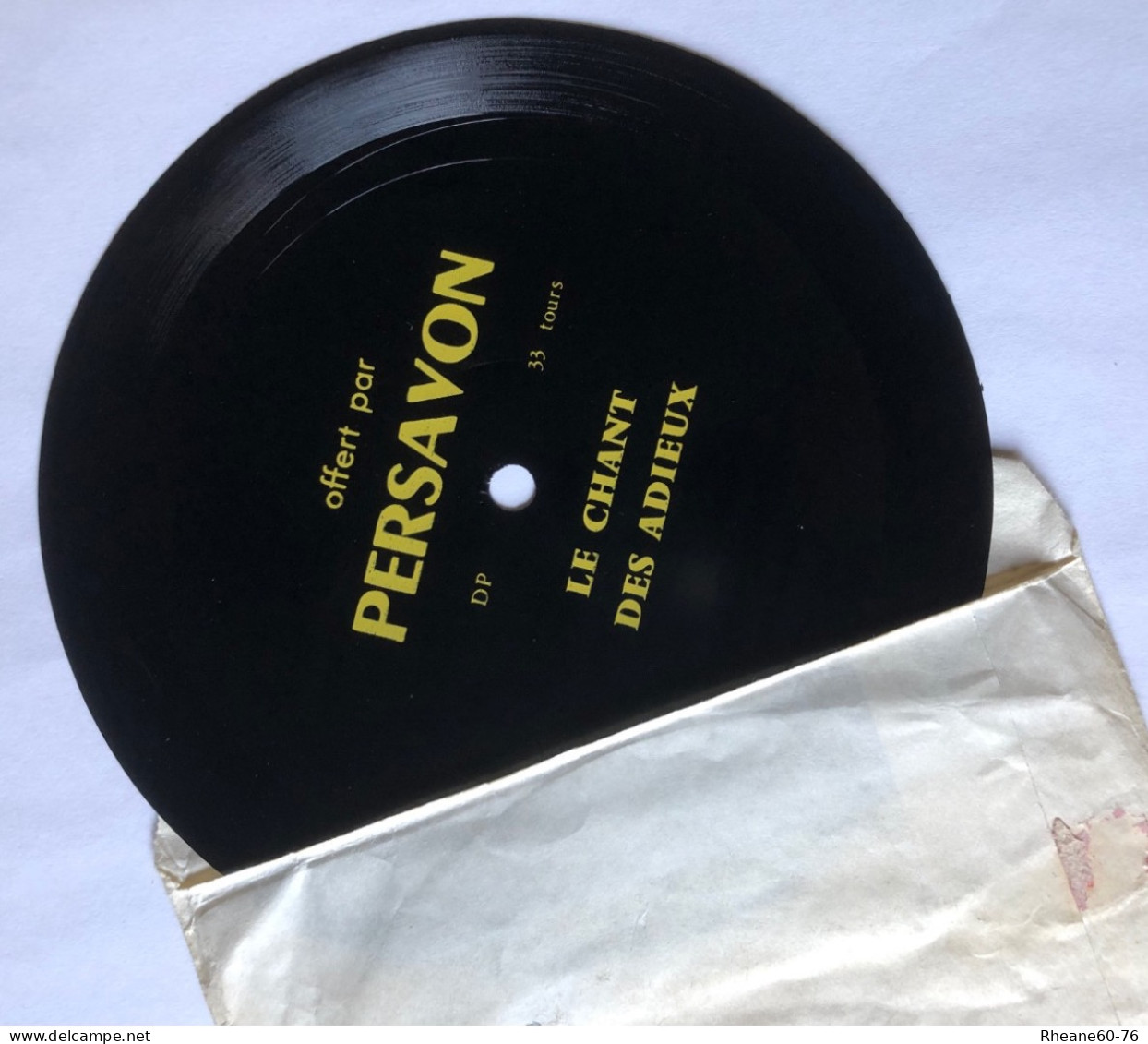 Persavon - Les Chansons De Persavon - 33T Souple Sur Format 45T - Une Seule Face - Le Chant Des Adieux - Pochette Papier - Formats Spéciaux