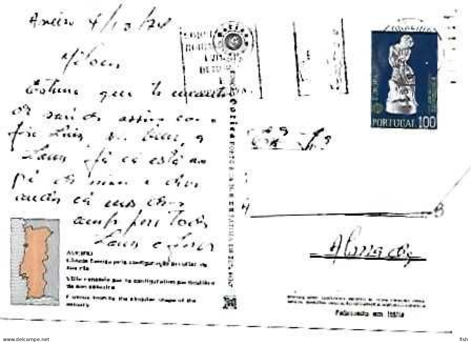 Portugal & Marcofilia, Recordação De Aveiro Multi, Almada 1974 (464) - Lettres & Documents