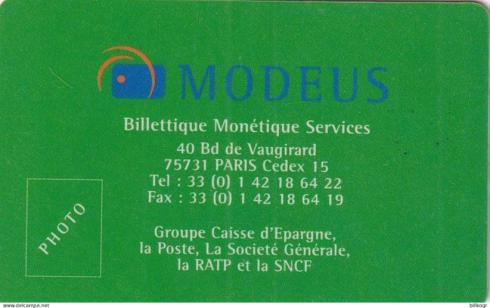 FRANCE - Modeus Demo Card - Autres & Non Classés