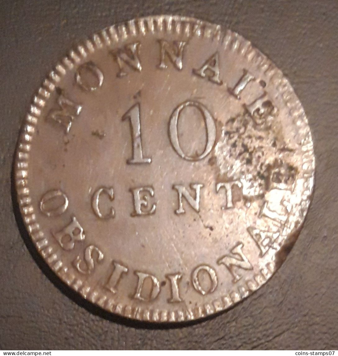 France - Napoléon I - Siège D'Anvers 10 Centimes 1814 R - 1814 Belagerung Von Antwerpen