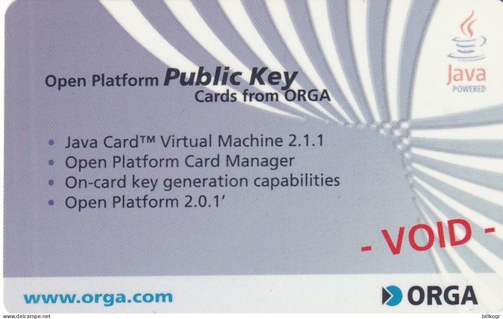 GERMANY - Open Platform, ORGA Demo Card - Andere & Zonder Classificatie