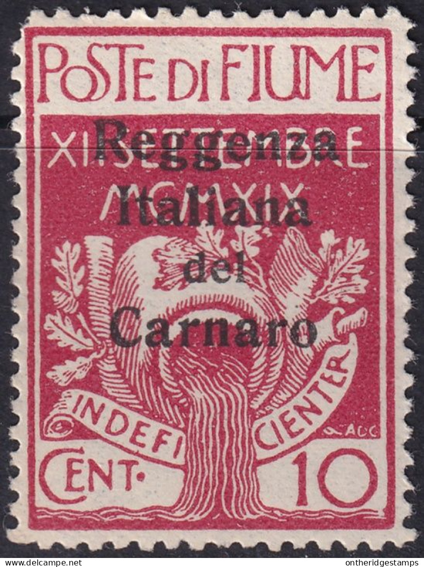 Fiume 1920 Sc 107 Sa 134 MH* Rounded Corner - Fiume