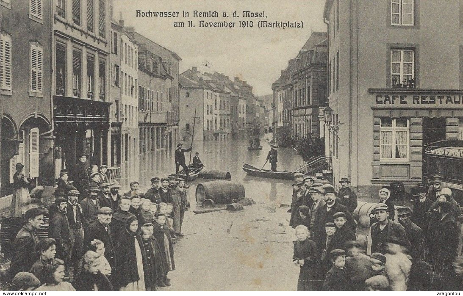 Luxembourg - Luxemburg - REMICH - HOCHWASSER ZWISCHEN REMICH A.d. MOSEL  Am 12.11.1910 ( Marktplatz ) - Remich