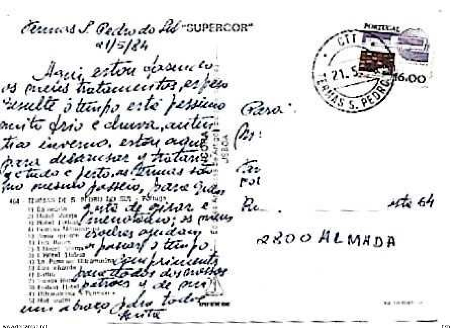 Portugal & Marcofilia, Termas De São Pedro Do Sul, Multi, Almada 1984 (464) - Lettres & Documents