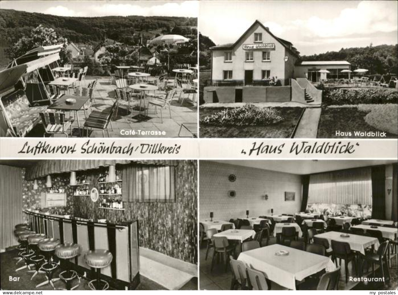 41272644 Schoenbach Dillkreis Haus Waldblick Restaurant Cafe Terasse Schoenbach - Herborn