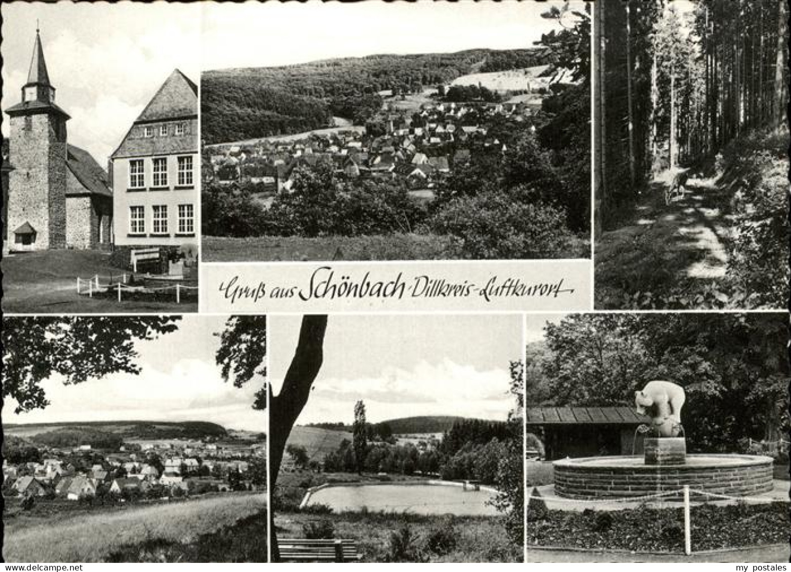 41272605 Schoenbach Dillkreis Luftkurort Dorfbrunnen Schoenbach - Herborn