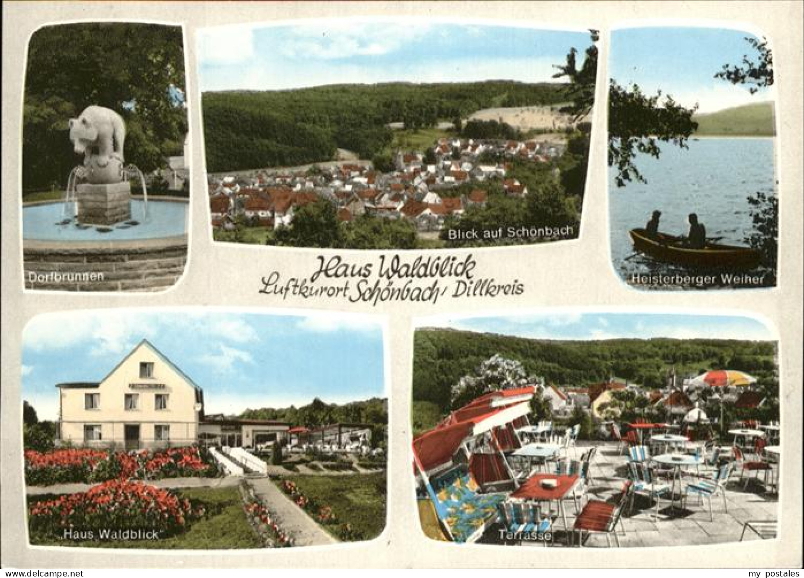 41272599 Schoenbach Dillkreis Haus Waldlick Heisterberger Weiher Dorfbrunnen Sch - Herborn