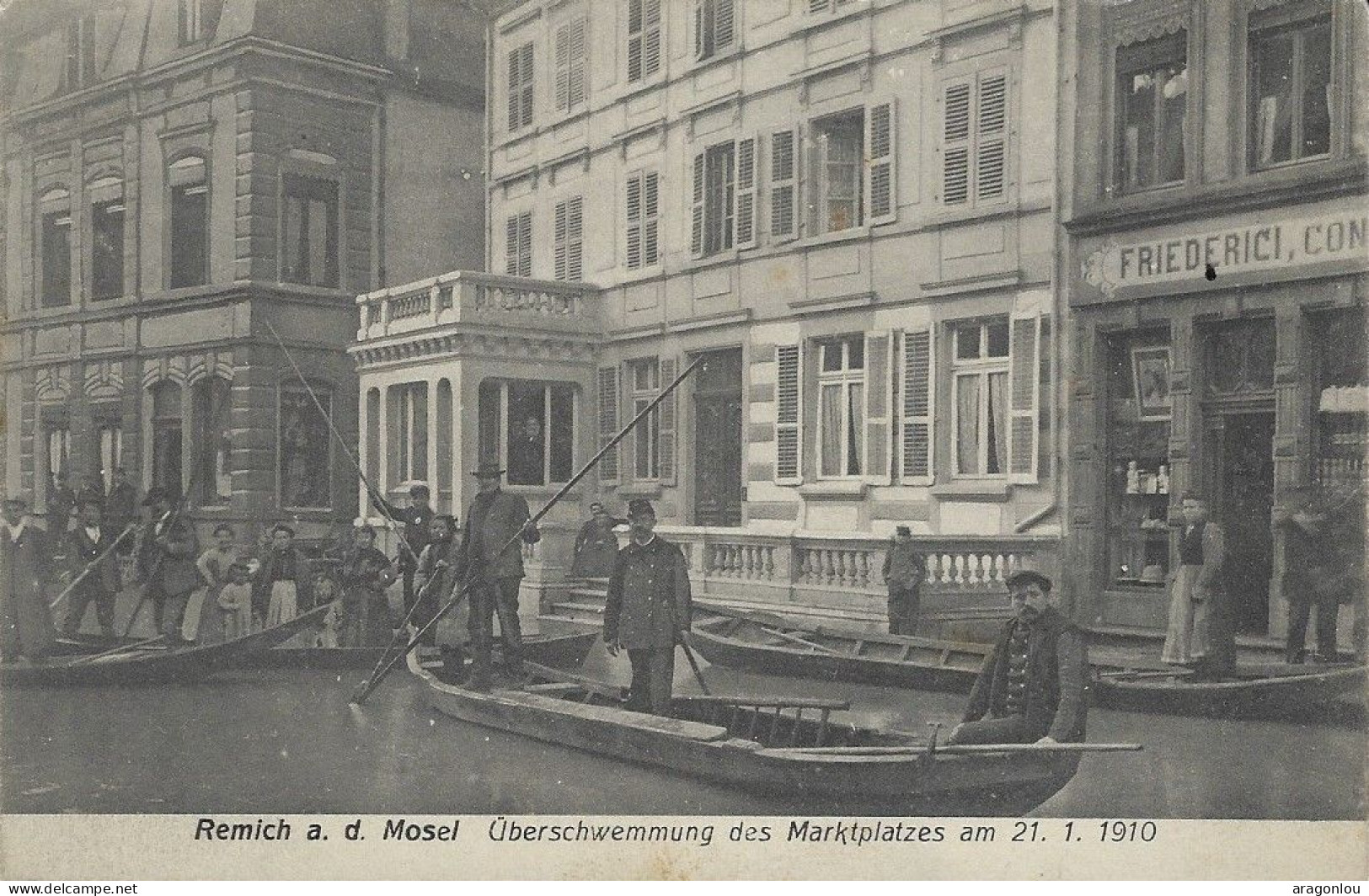 Luxembourg - Luxemburg - REMICH -  REMICH A.d. MOSEL - ÜBERSCHWEMMUNG DES MARKTPLATZES Am  21.01.1910 - Remich