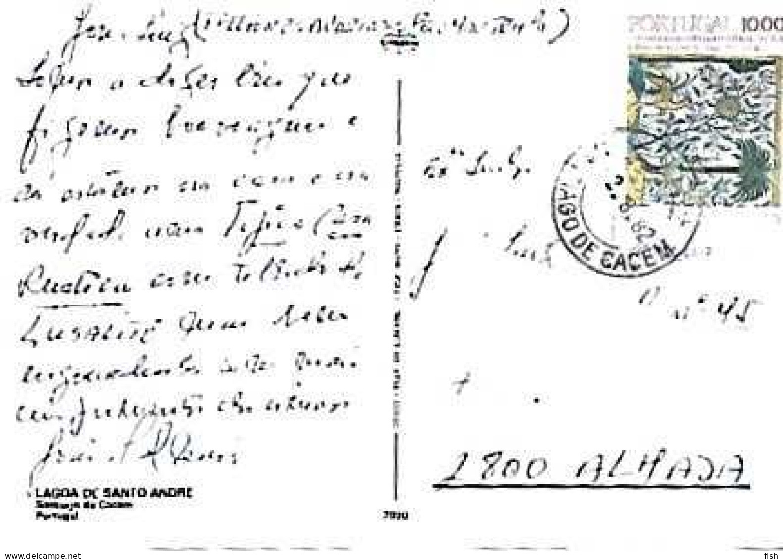 Portugal & Marcofilia, Lagoa De Santo André, Santiago Do Cacém A Almada 1982 (2090) - Briefe U. Dokumente