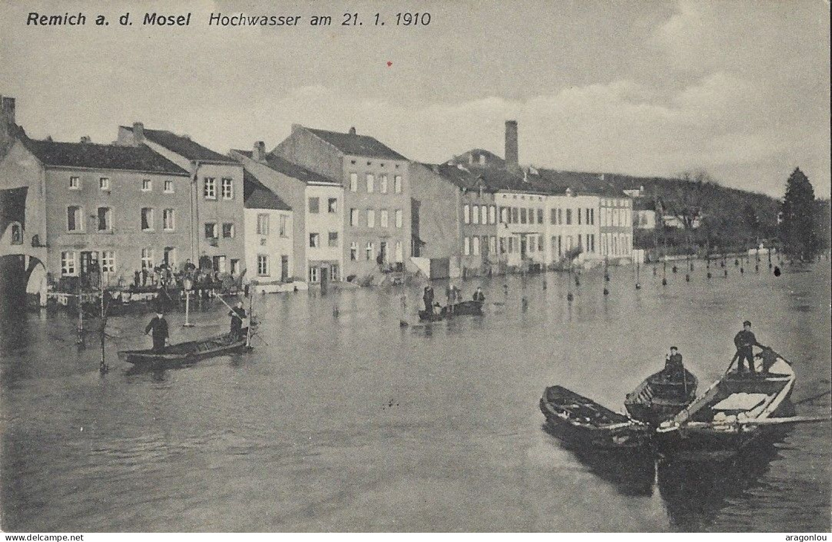 Luxembourg - Luxemburg - REMICH -  HOCHWASSER IN REMICH A.d. MOSEL Am  21.01.1910 - Remich