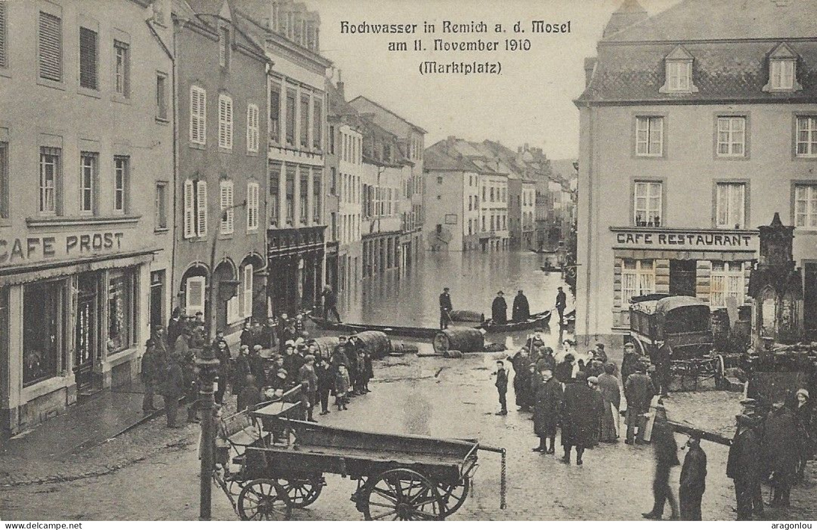 Luxembourg - Luxemburg - REMICH -  HOCHWASSER IN REMICH A.d. MOSEL Am  2.11.1910 ( Marktplatz ) - Remich
