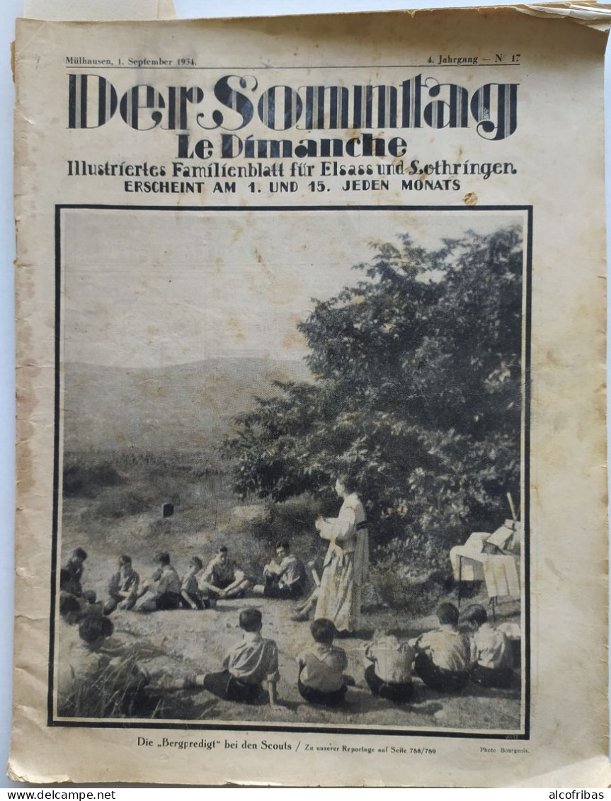 Der Sonntag Le Dimanche Scoutisme Scouts De France Vosges Kuder Fenaison Reportage Photos Et Gravures - Andere & Zonder Classificatie