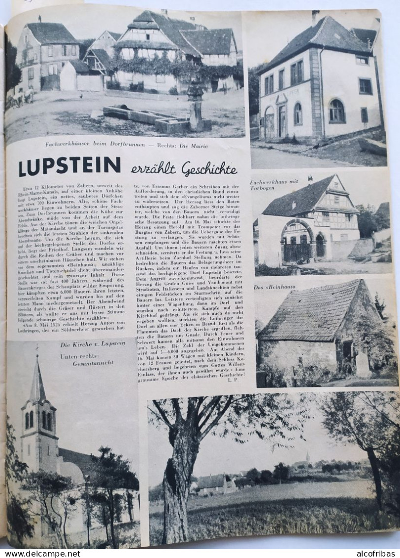 Der Sonntag Le Dimanche Lupstein Boehringer Artiste Zellenberg Reportages Photos Et Gravures - Otros & Sin Clasificación