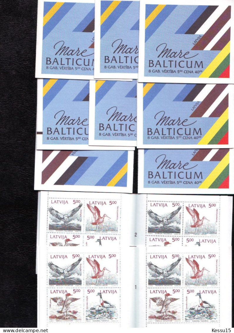 Latvia 1992 10 Bird Booklets (in1 Booklet 2 Blocks) MiNr 340-343 MNH - Lettland