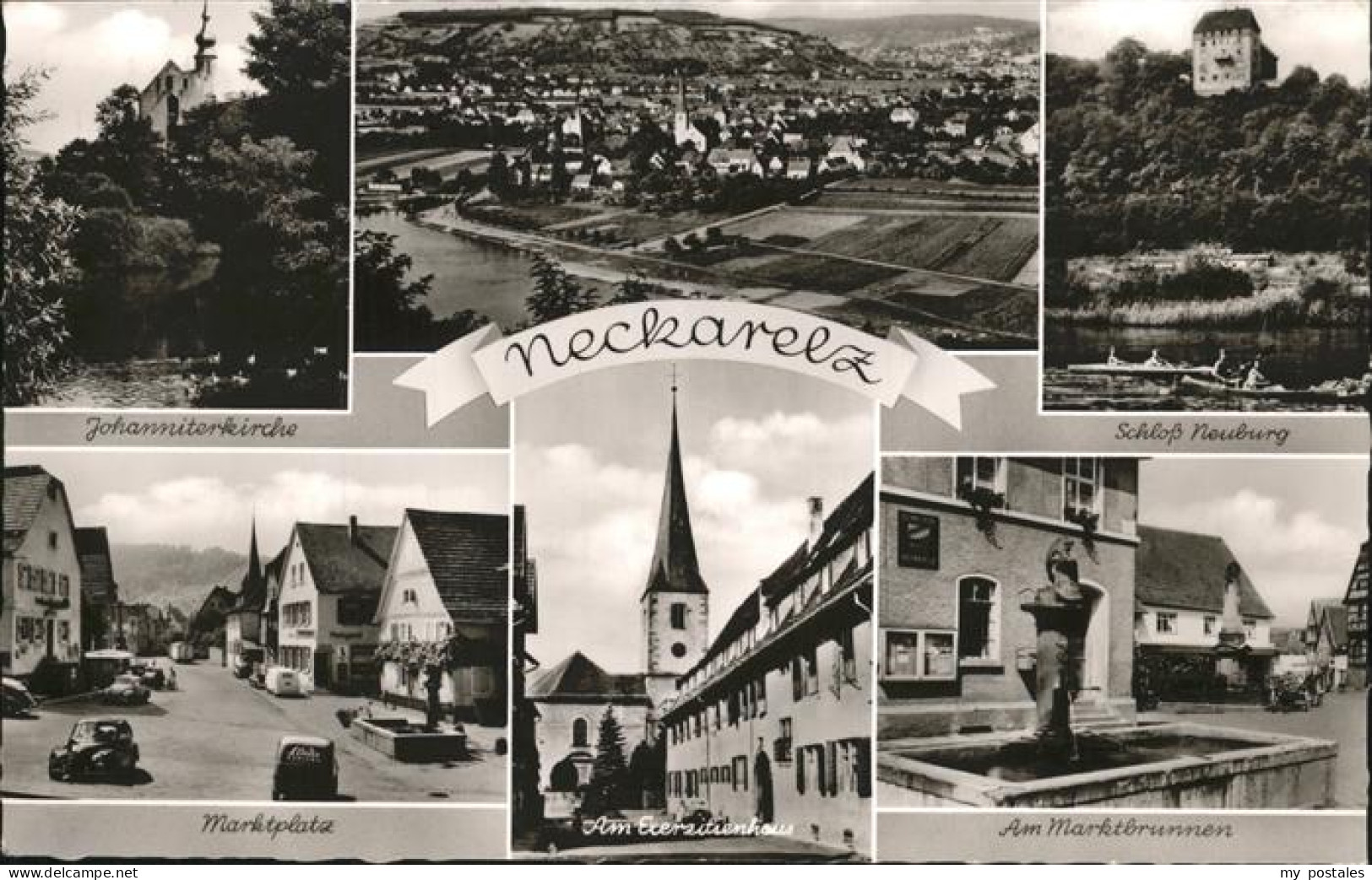 41271744 Neckarelz Marktbrunnen Johanniterkirche Neckarelz - Mosbach