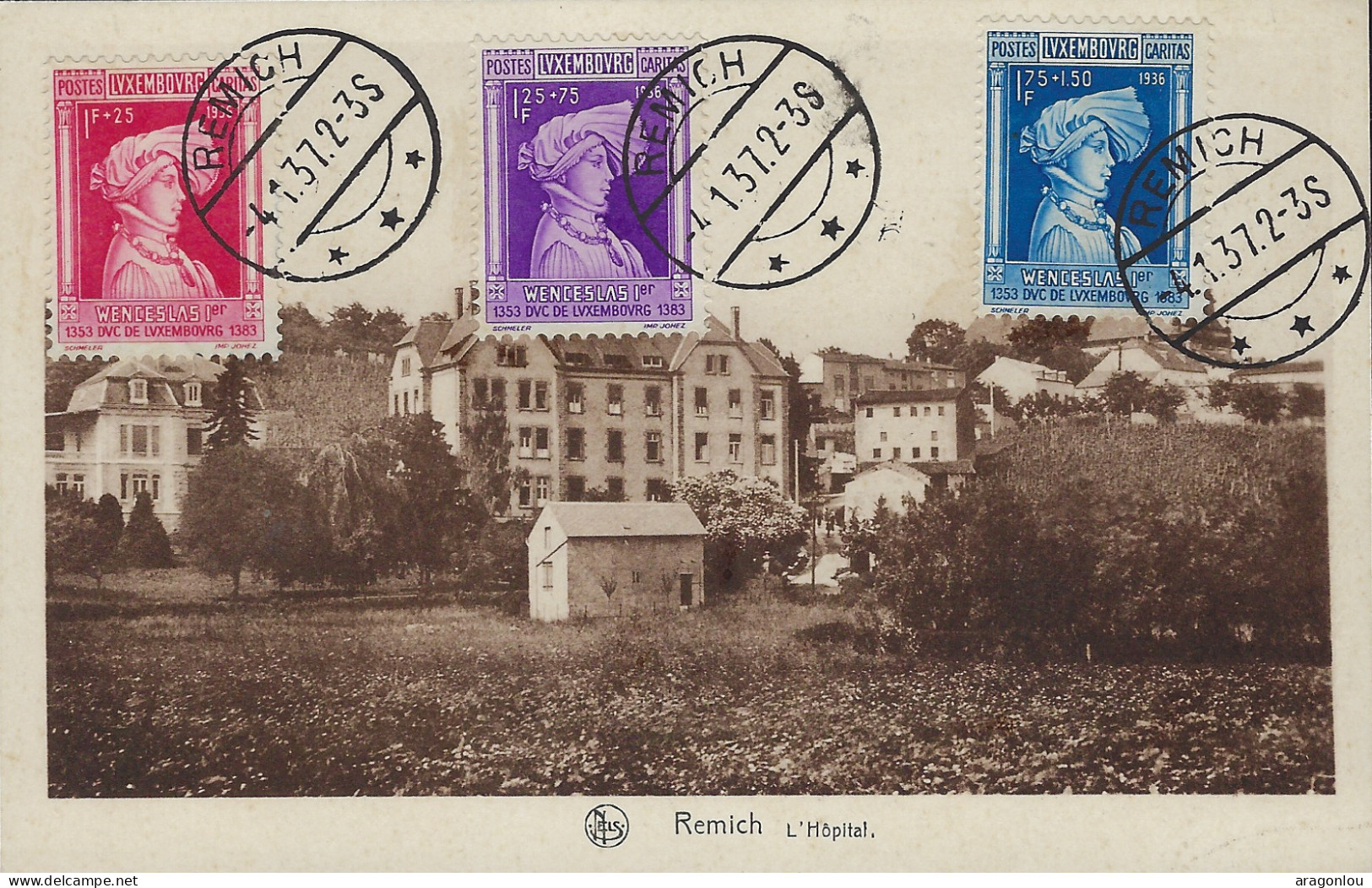 Luxembourg - Luxemburg - REMICH - L'HÔPITAL  -  Philathélie - Entiers Postaux Caritas  -  Edit. M.Eulenbruch - Remich