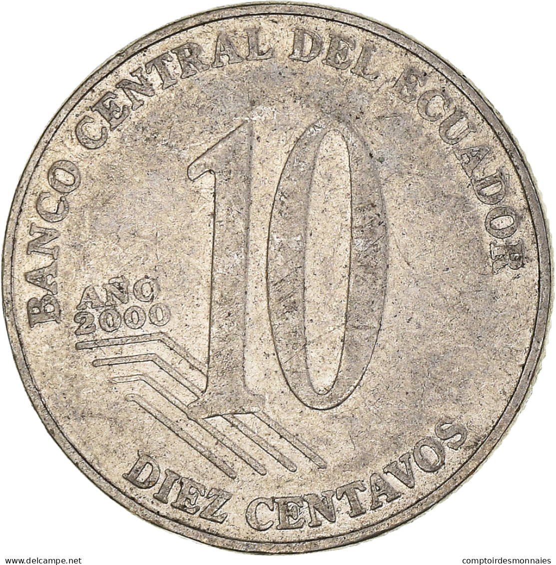 Monnaie, Équateur, 10 Centavos, Diez, 2000 - Equateur