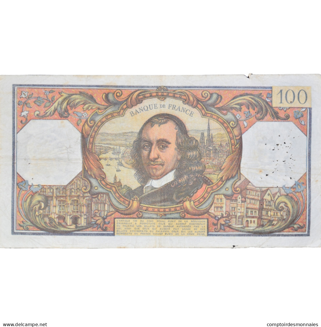 France, 100 Francs, Corneille, 1974, U.81734760, TB, Fayette:65.46, KM:149d - 100 F 1964-1979 ''Corneille''