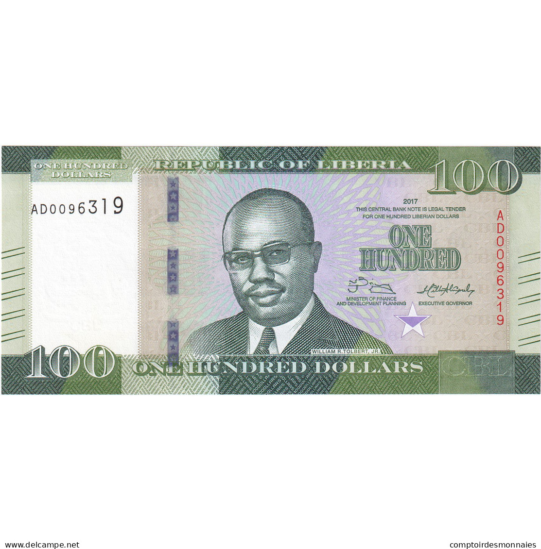Libéria, 100 Dollars, 2017, NEUF - Liberia