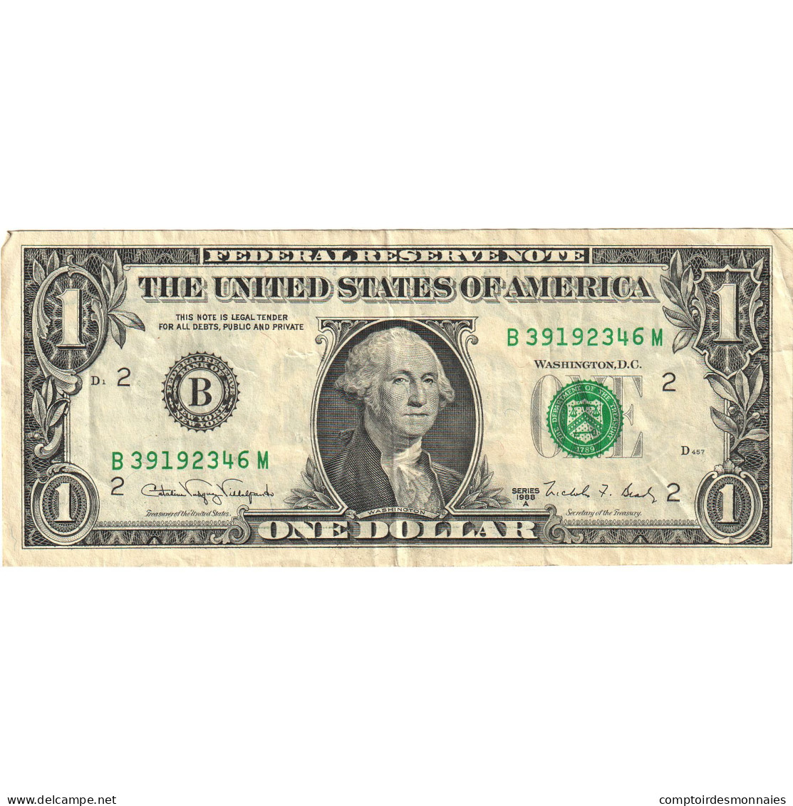 Billet, États-Unis, One Dollar, 1988A, 1988A, TB+ - Biljetten Van De  Federal Reserve (1928-...)