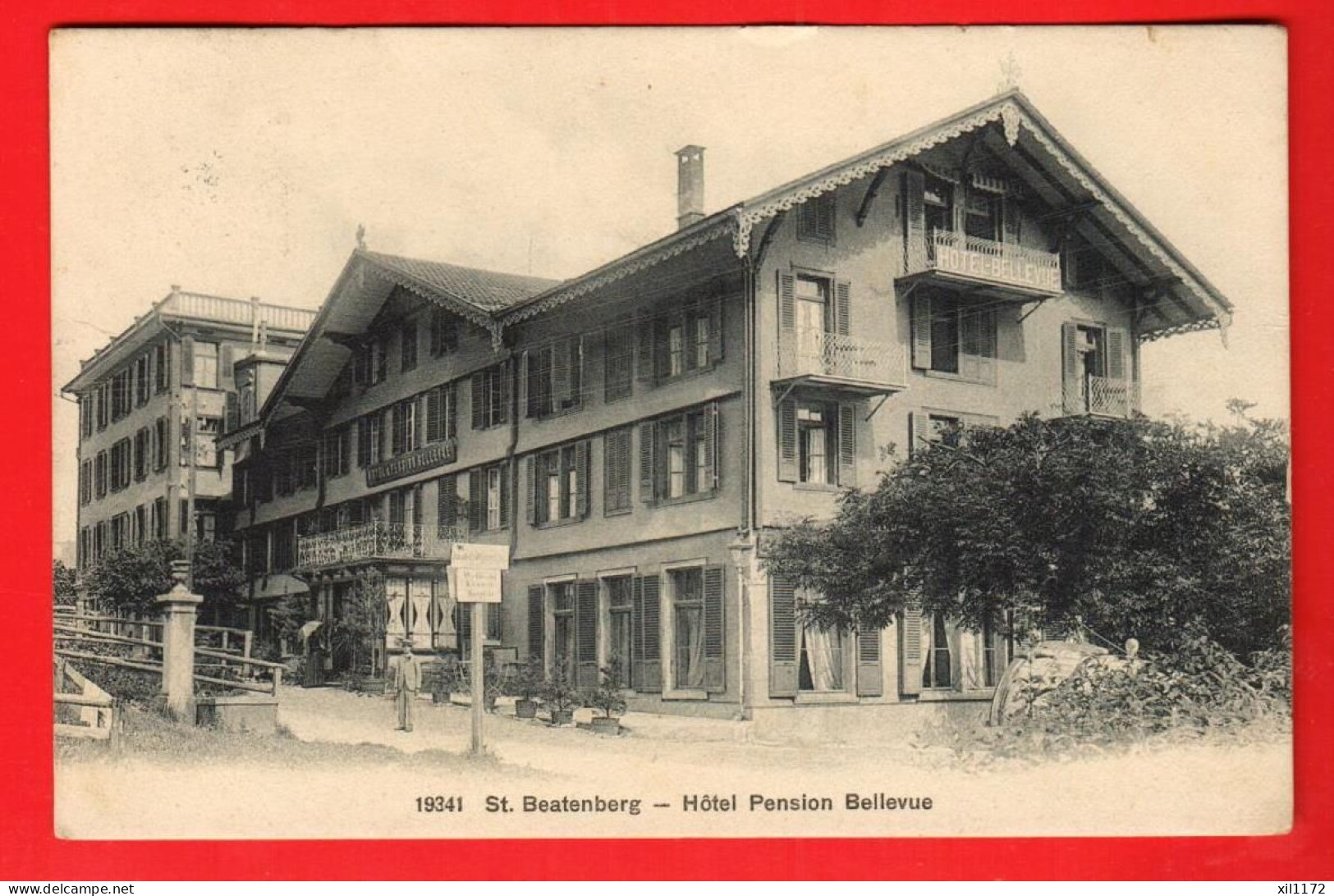 XZJ-09 SELTEN  St. Beatenberg   Hòtel Pension Bellevue. Gelaufen Nach Italien In 1914  Wehrli 19341 - Beatenberg