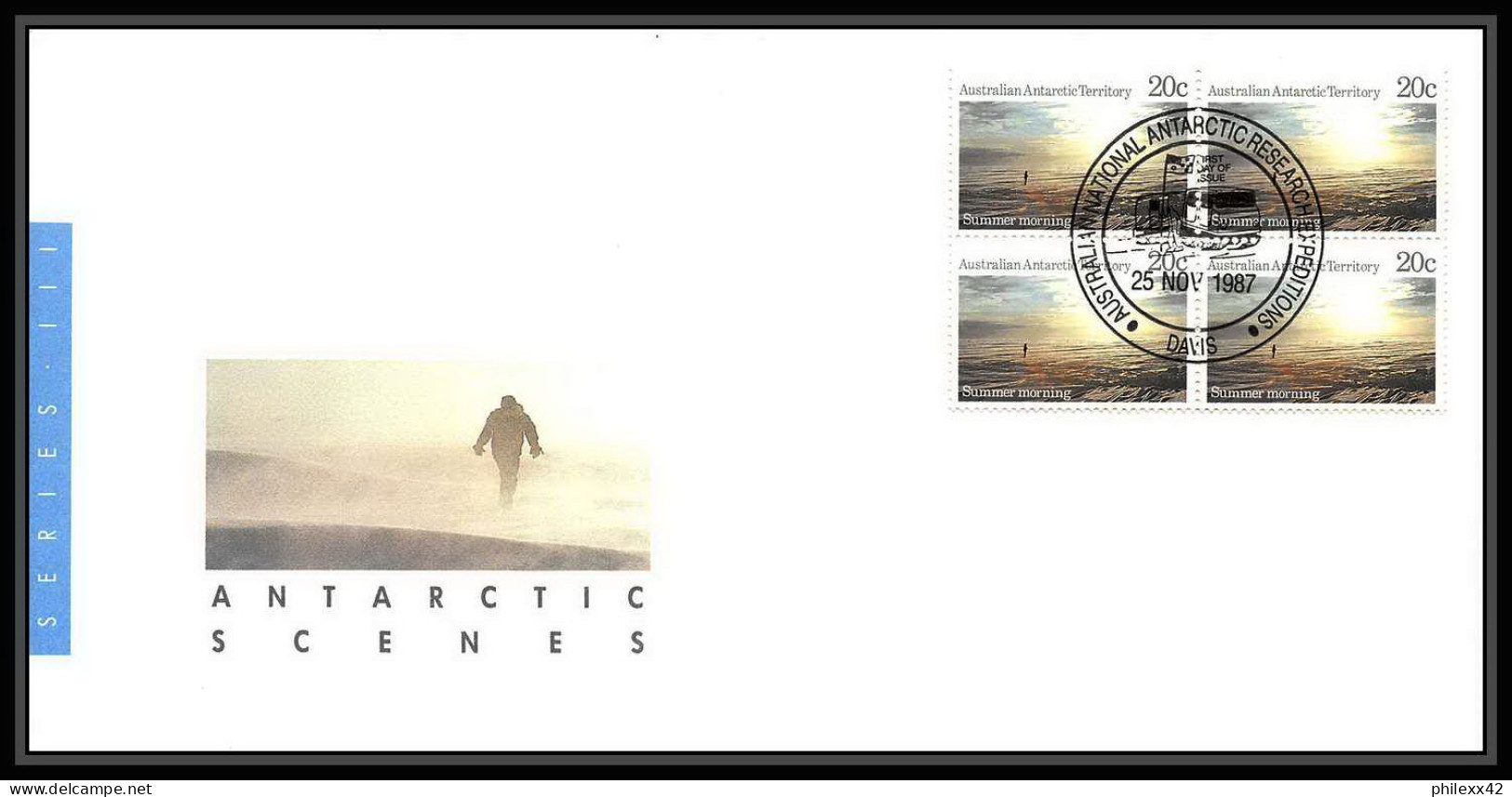 0984 Antarctic Polar Antarctica Australian Antarctic Territory Lettre (cover) 1987 5 Lettres - FDC