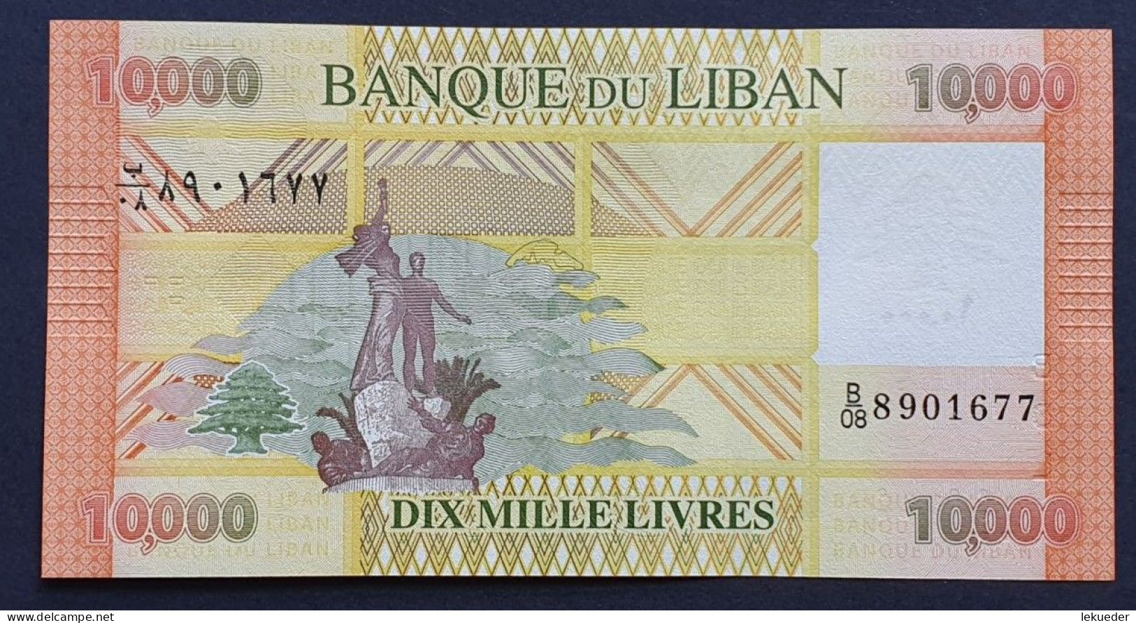 Billete De Banco De LIBANO - 10000 Livres, 2014  Sin Cursar - Libanon