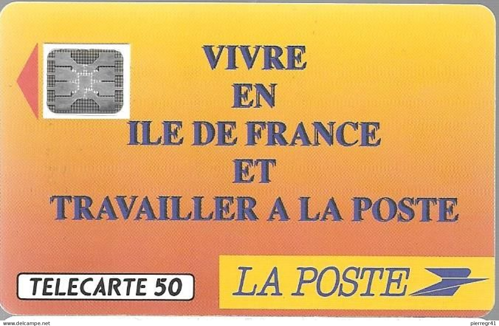 CARTE-PUBLIC-F136 B.520-50U-SC5an-Trou 6-12/90-LA POSTE-5Ge 21501-UTILISE-TBE - 1990