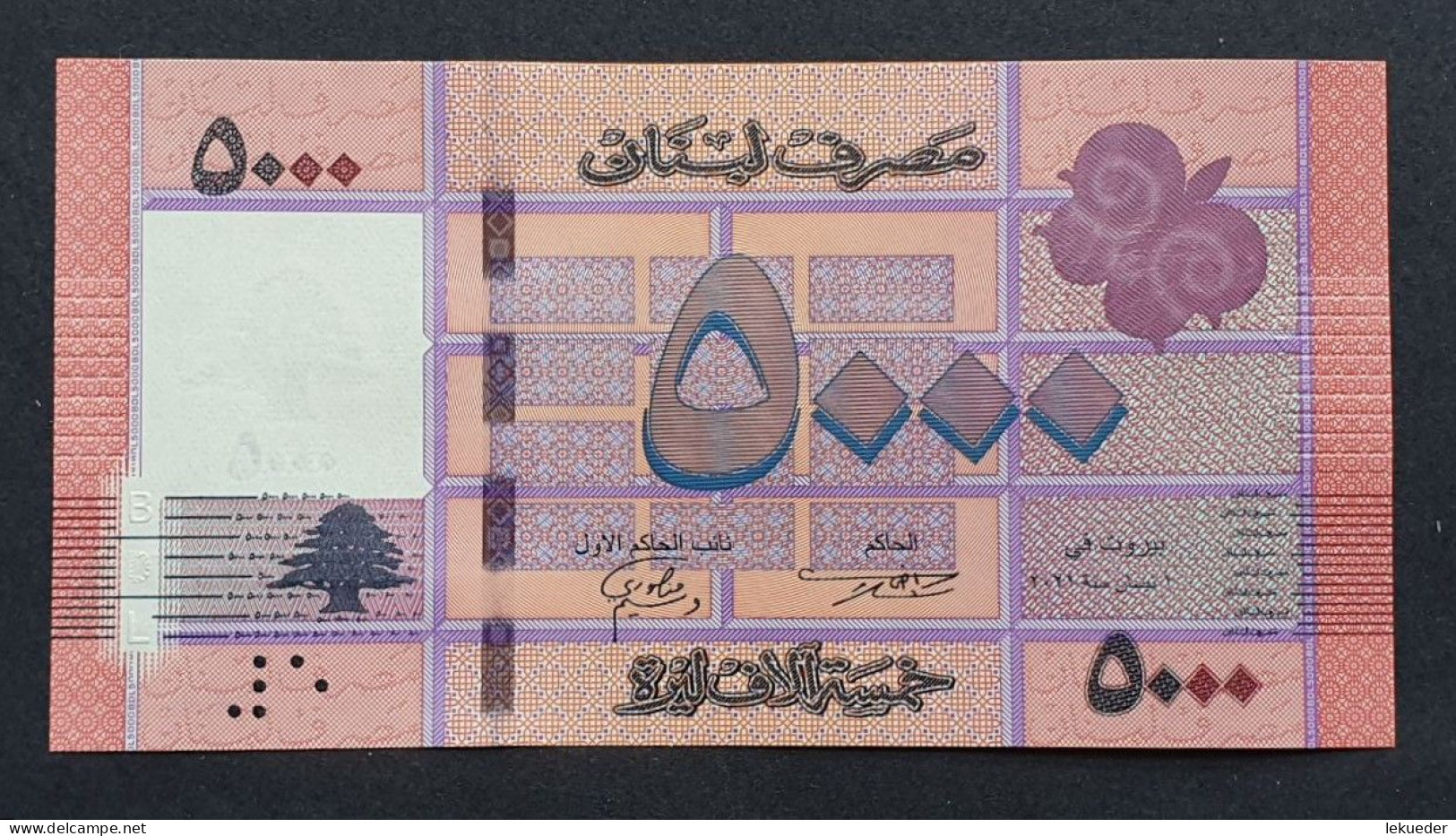 Billete De Banco De LIBANO - 5000 Livres, 2021  Sin Cursar - Liban