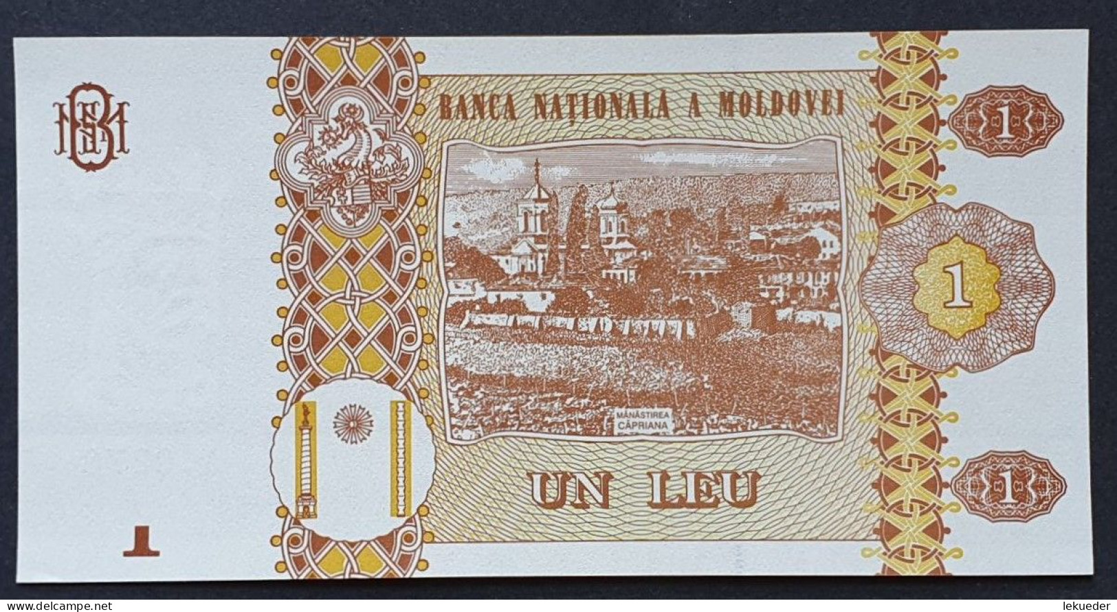 Billete De Banco De MOLDAVIA - 1 Leu, 2015  Sin Cursar - Moldavia