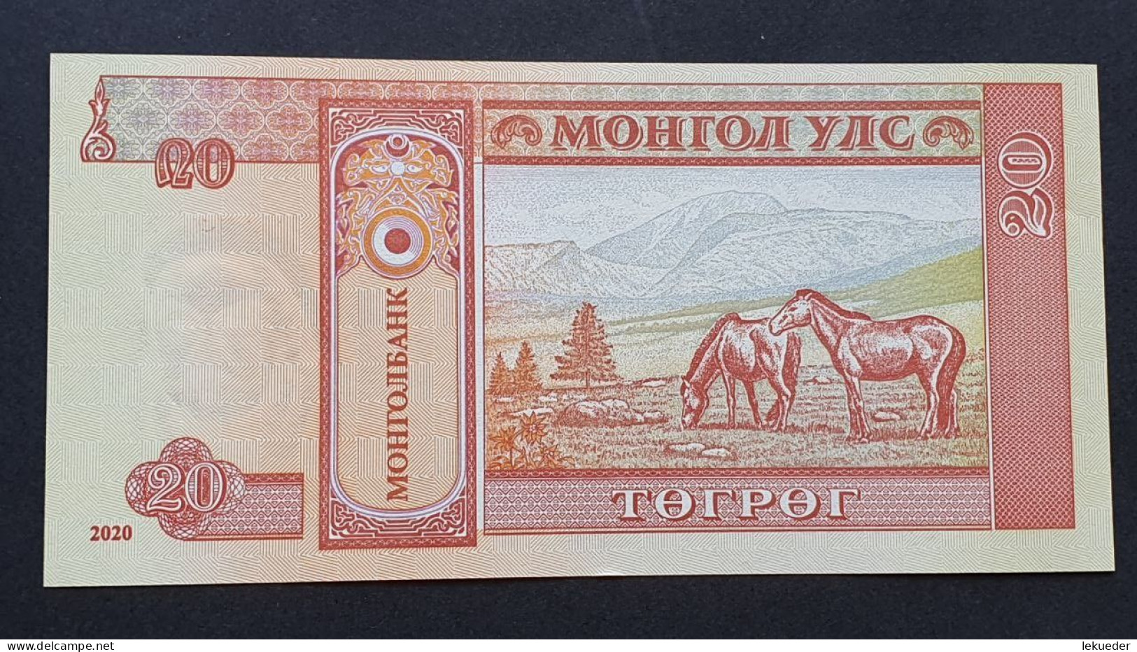 Billete De Banco De MONGOLIA - 20 Tögrög, 2020  Sin Cursar - Mongolie