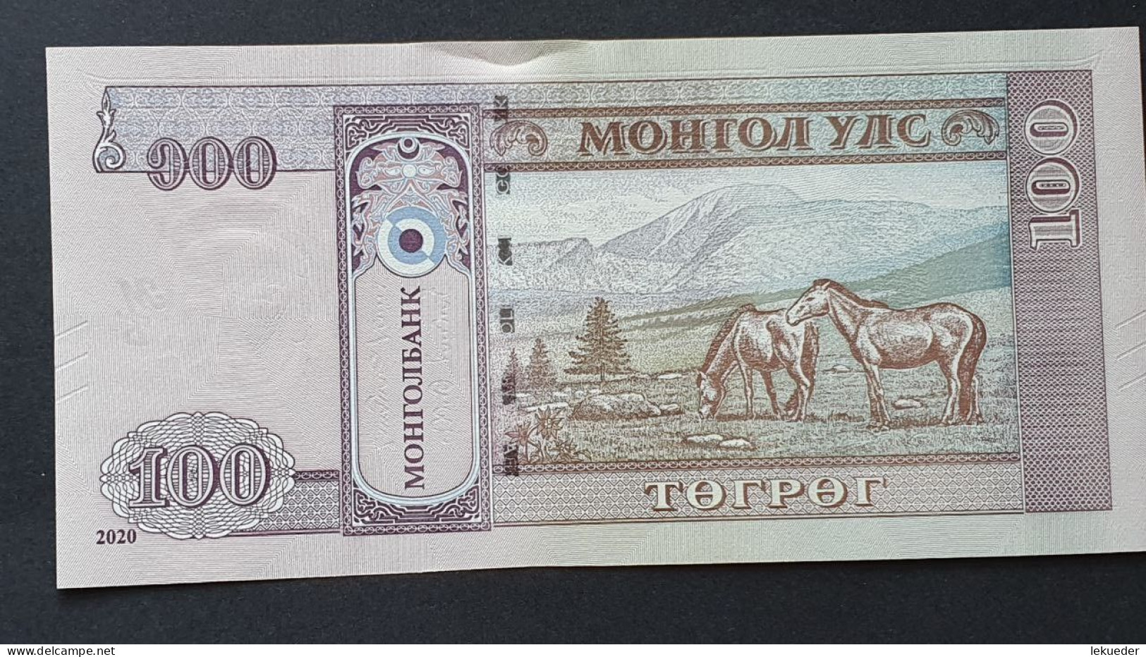 Billete De Banco De MONGOLIA - 100 Tögrög, 2020  Sin Cursar - Mongolei