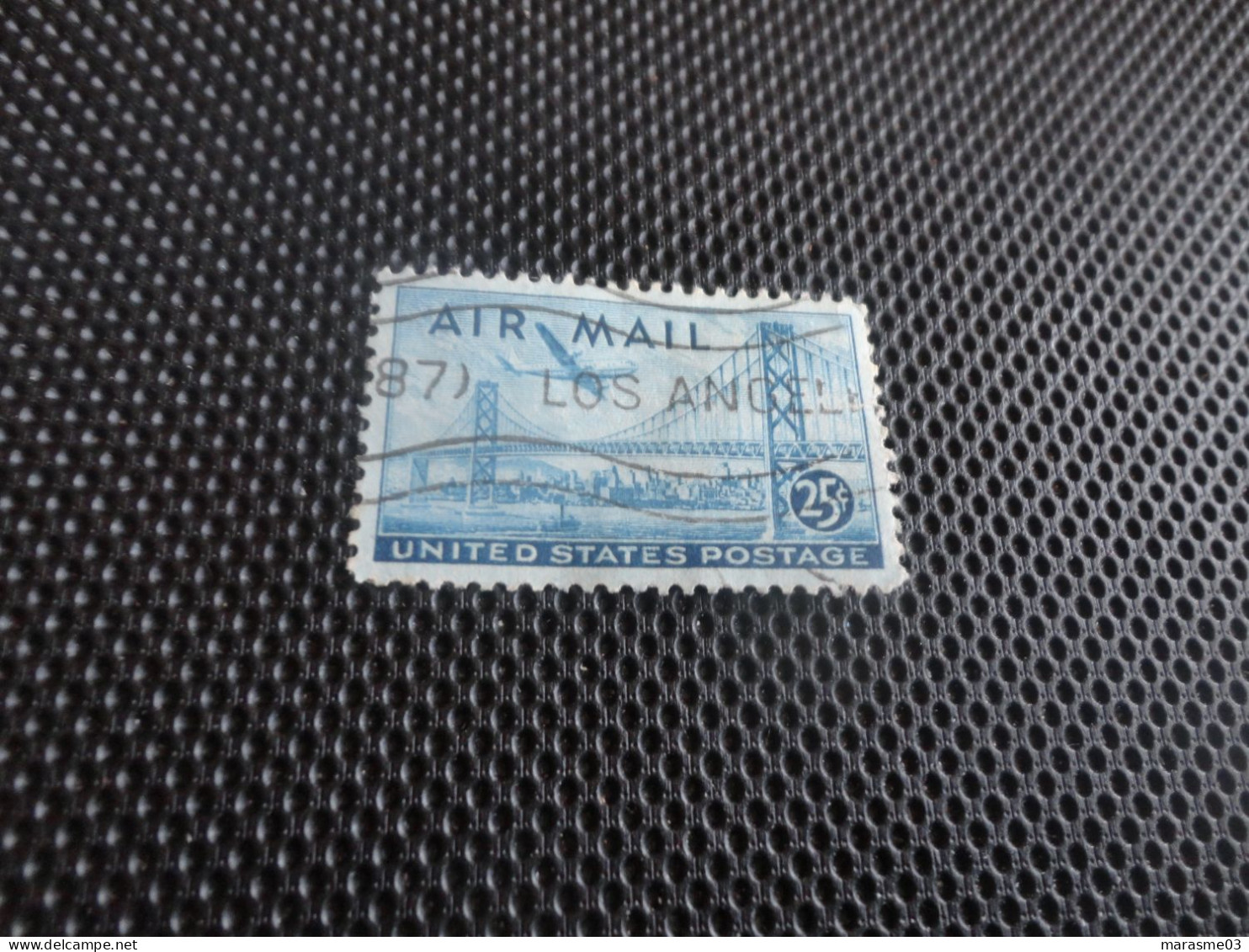 TIMBRE :  U.S. . AIR MAIL UnitedStates Postage 25c - Gebruikt