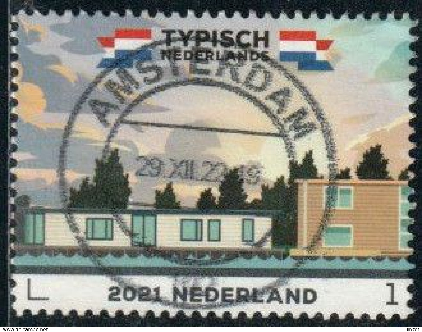 Pays-Bas 2021 Yv. N°3939 - Maisons Péniches - Oblitéré - Used Stamps