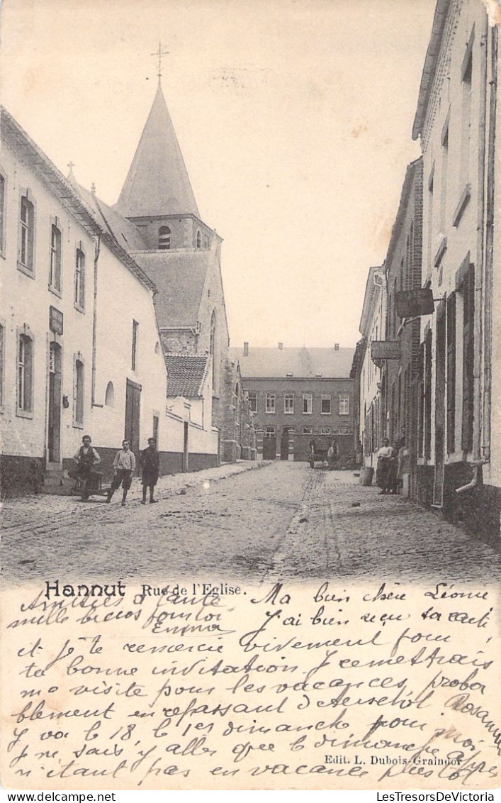 BELGIQUE - Hannut - Rue De L'eglise - Carte Postale Ancienne - Hannut