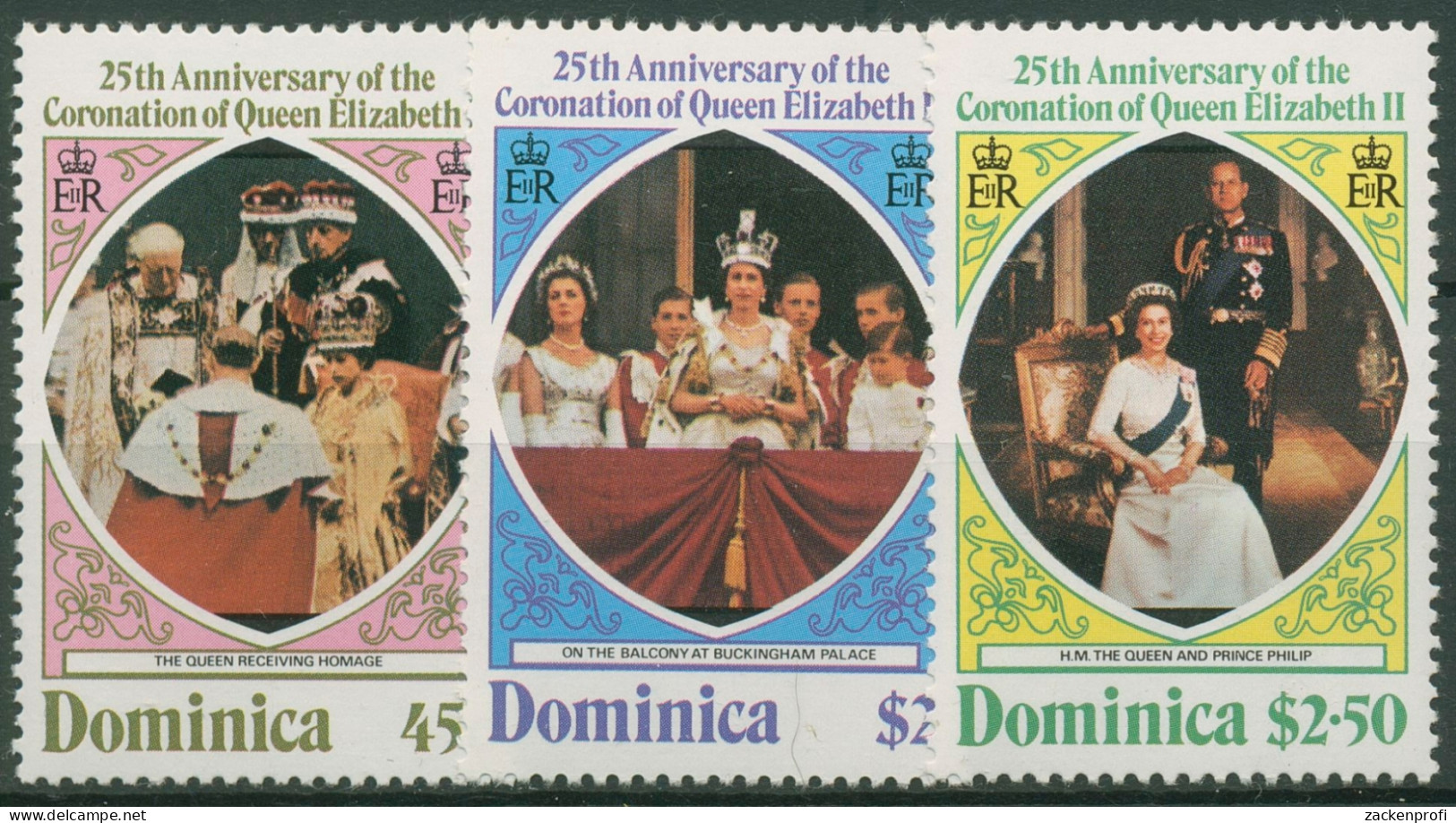 Dominica 1978 25 Jahre Königin Elisabeth 577/79 A Postfrisch - Dominica (...-1978)