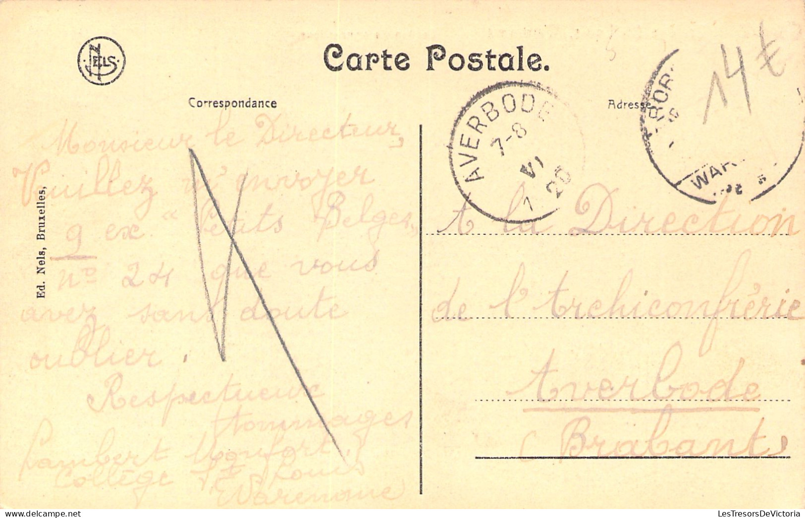 BELGIQUE - College St Louis Waremme - Section De Gymnastique - Carte Postale Ancienne - Borgworm