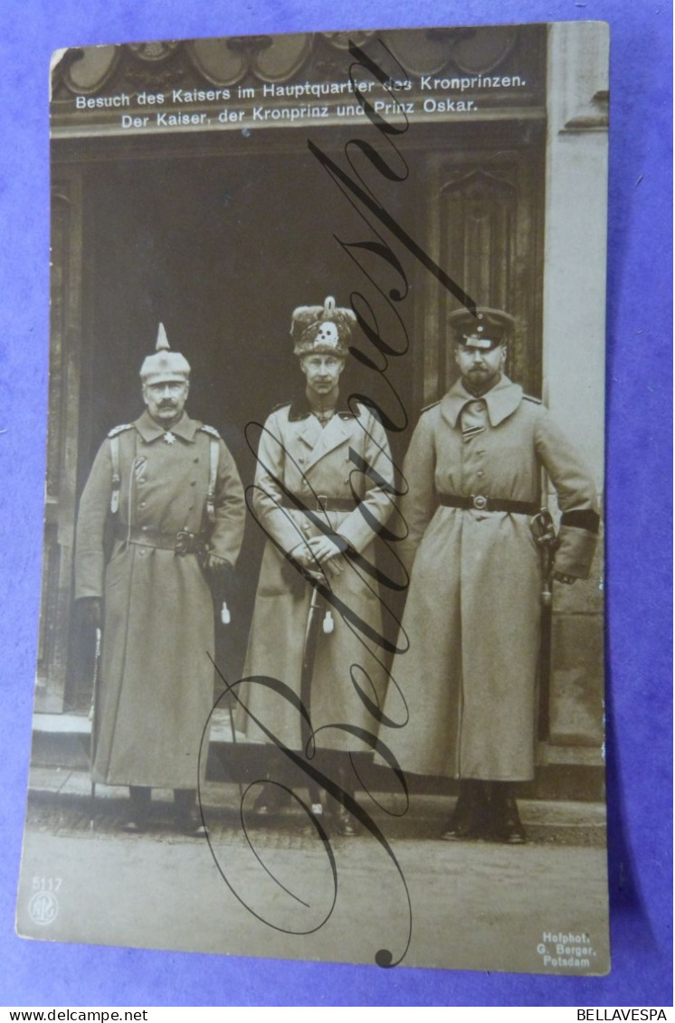 Der Kaiser - Kronprinz Prinz Oskar. 3-11-1916  G. Bismarck  Nordrhein-Westfalen  Gelsenkirchen Lotte Kranz Kray-Nord - Oorlog 1914-18