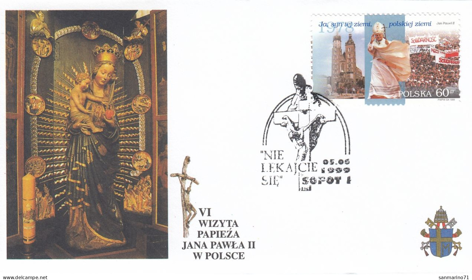 POLAND Cover 5-33,popes Travel 1999 - Papi