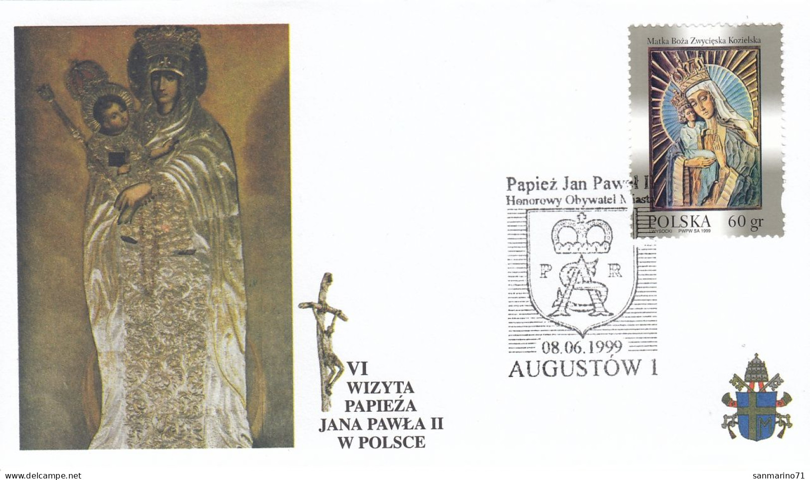 POLAND Cover 5-39,popes Travel 1999 - Papi