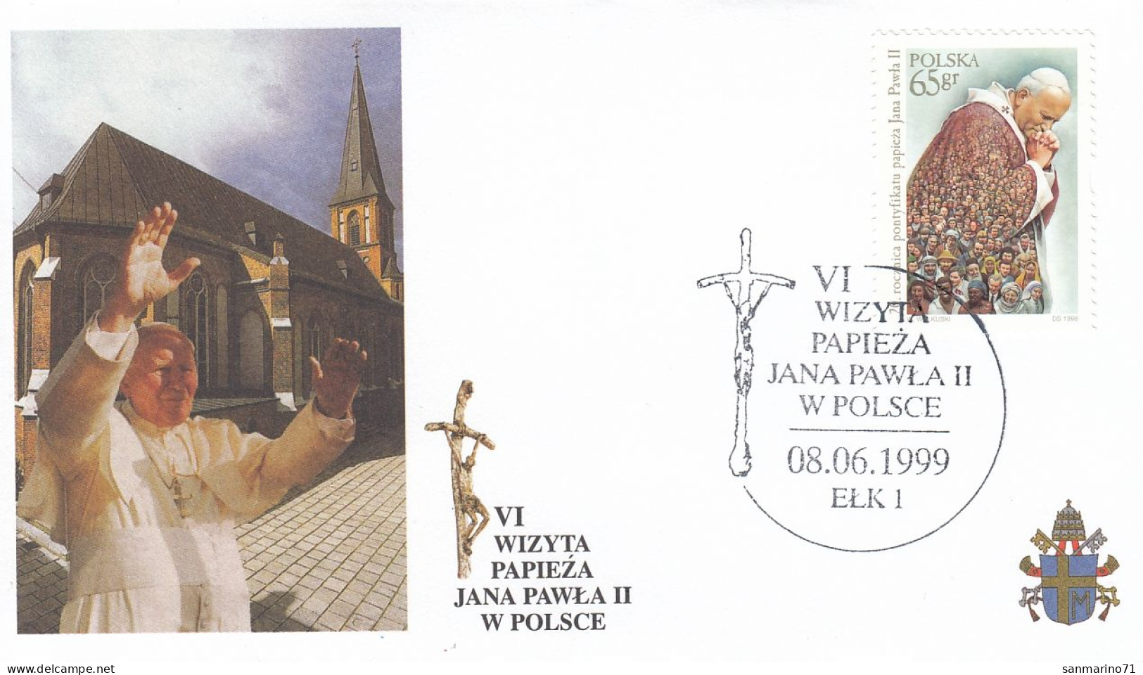 POLAND Cover 5-40,popes Travel 1999 - Papi