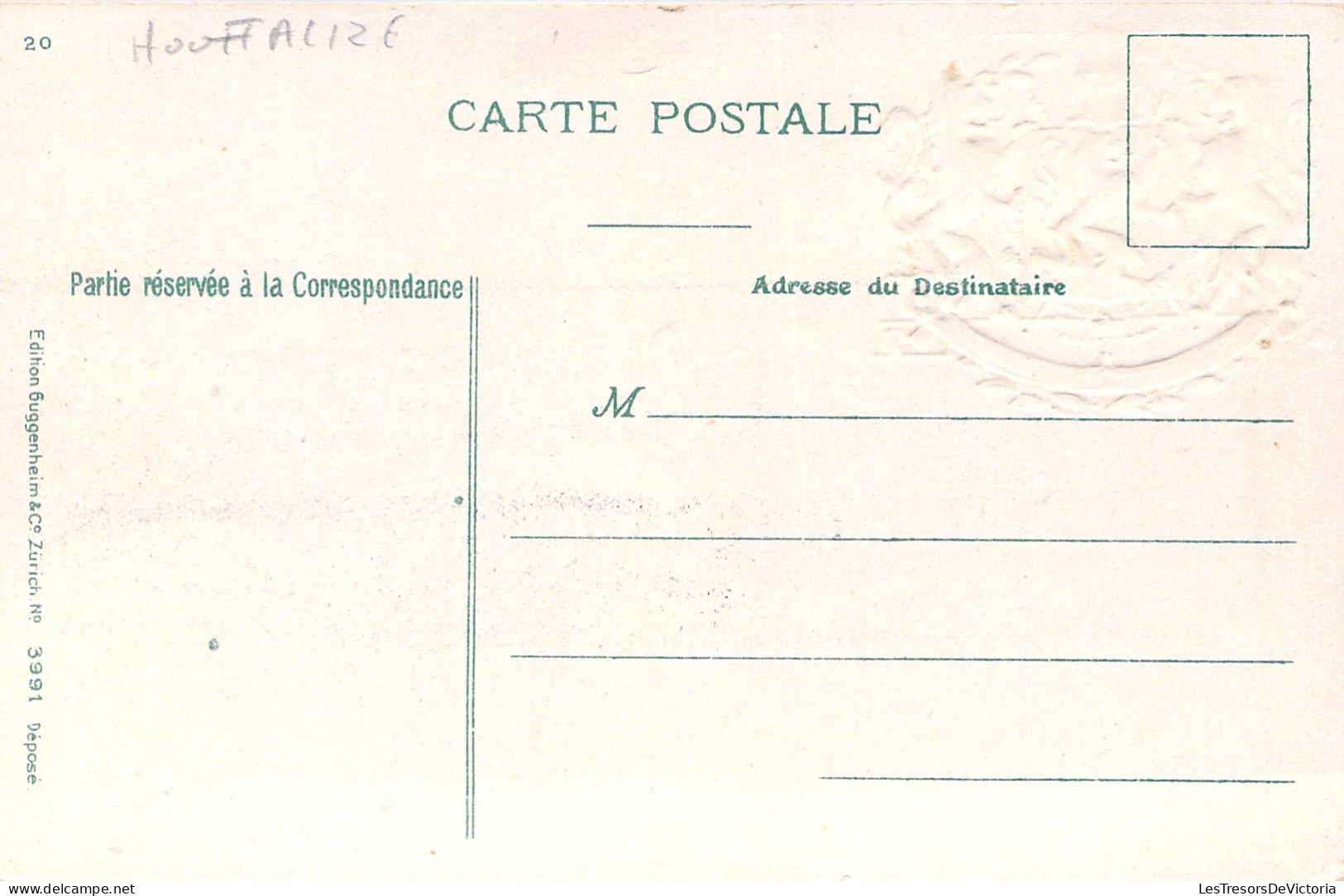 BELGIQUE - Houffalize - Arrivée Du Vicinal - Representation Timbres - Carte Postale Ancienne - Timbres (représentations)