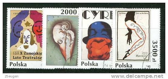 POLAND 1992 MICHEL NO: 3405-3408 USED - Usados