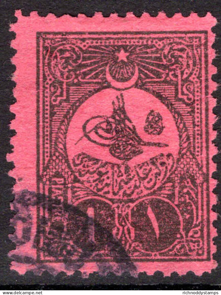 Turkey 1908 1pi Postage Due Perf 12 Fine Used. - Impuestos